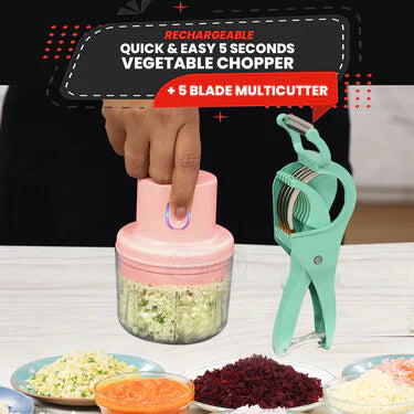 Rechargeable mini electric chopper